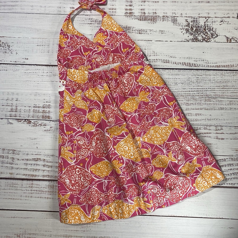 Lilly Pulitzer Toddle 2T Little Catherine Beverly Hill Bubbly Halter Dress Pink - Picture 1 of 4